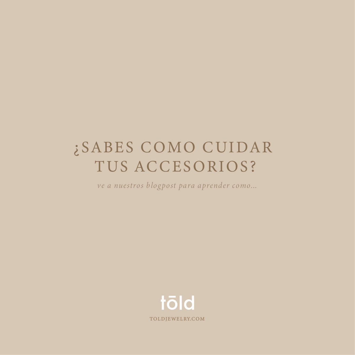 ¿sabes como cuidar tus accesorios?