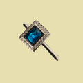 Anillo Rectángulo Azul
