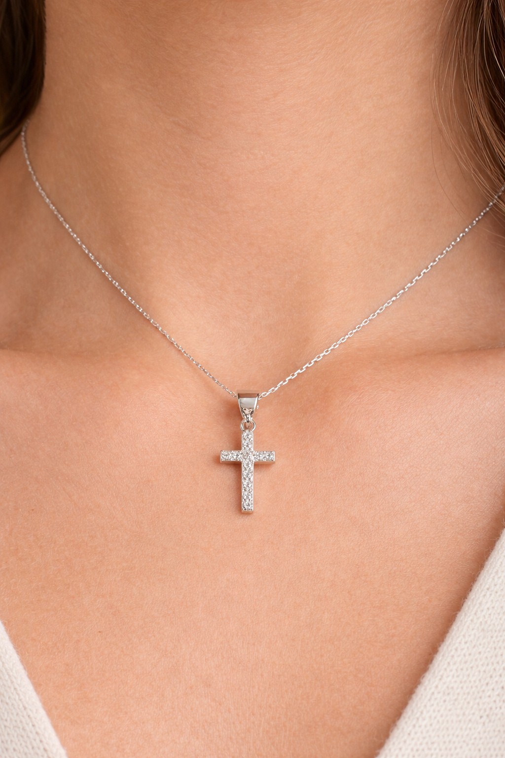 Collar Cruz zirconias