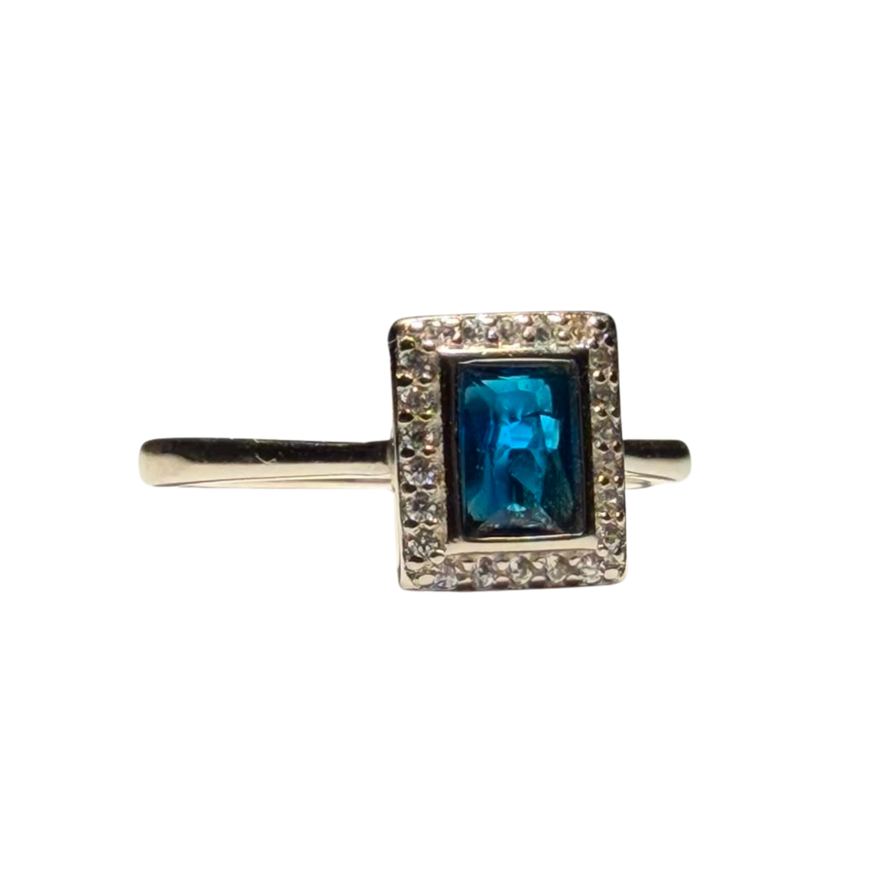 Anillo Rectángulo Azul