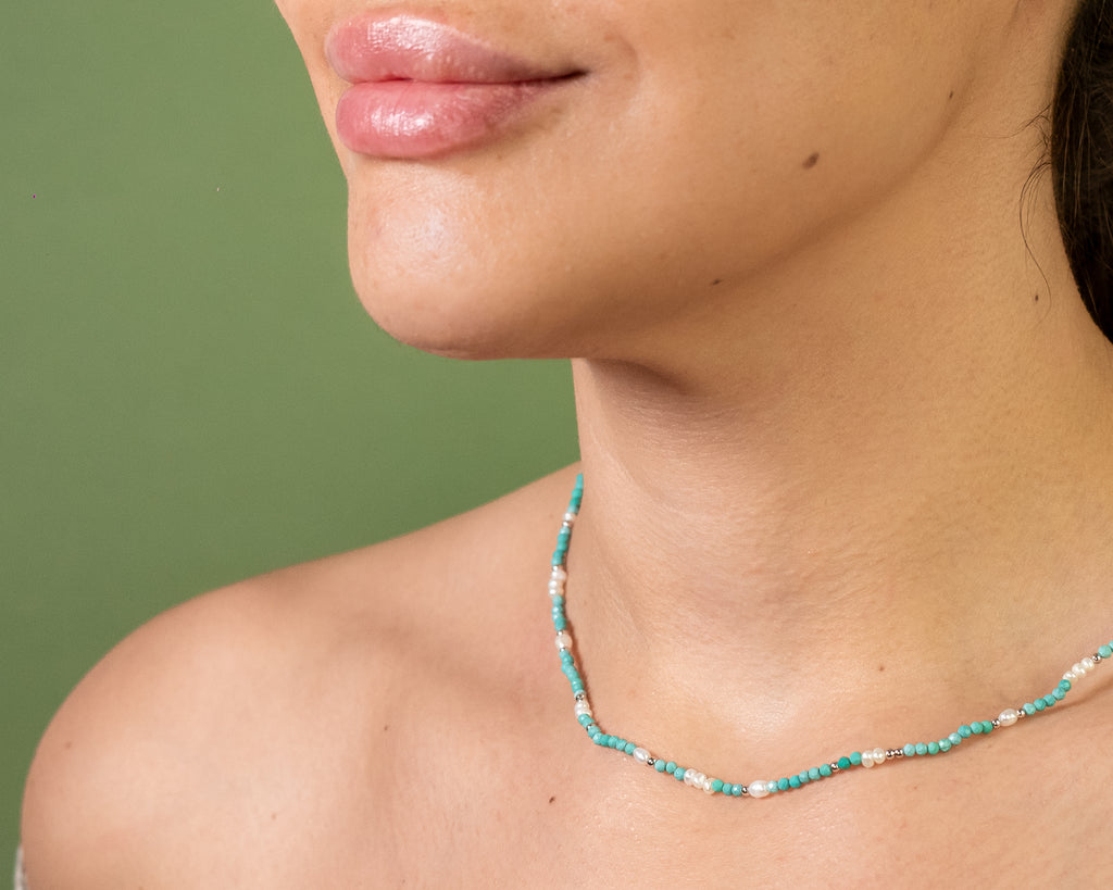Collar Coral Turquesa