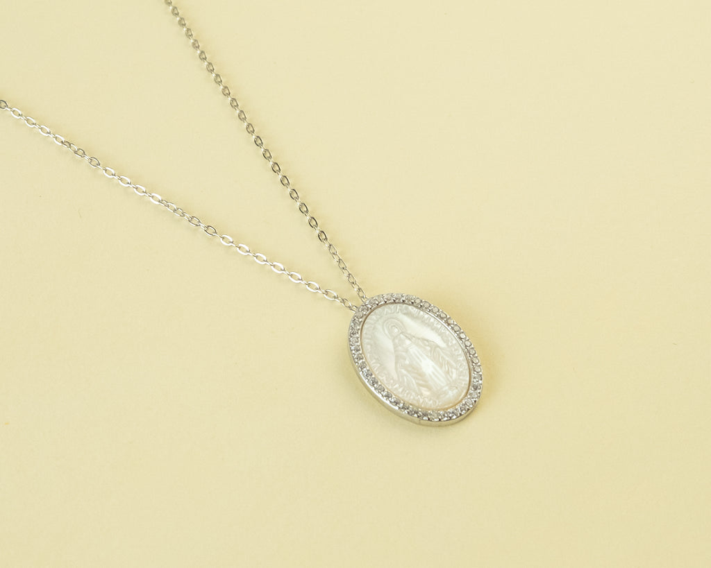 Collar Virgen Madre Perla